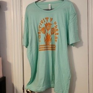 NWOT Bella Canvas Mint Green Positivity Please Graphic T-Shirt Size 3X
